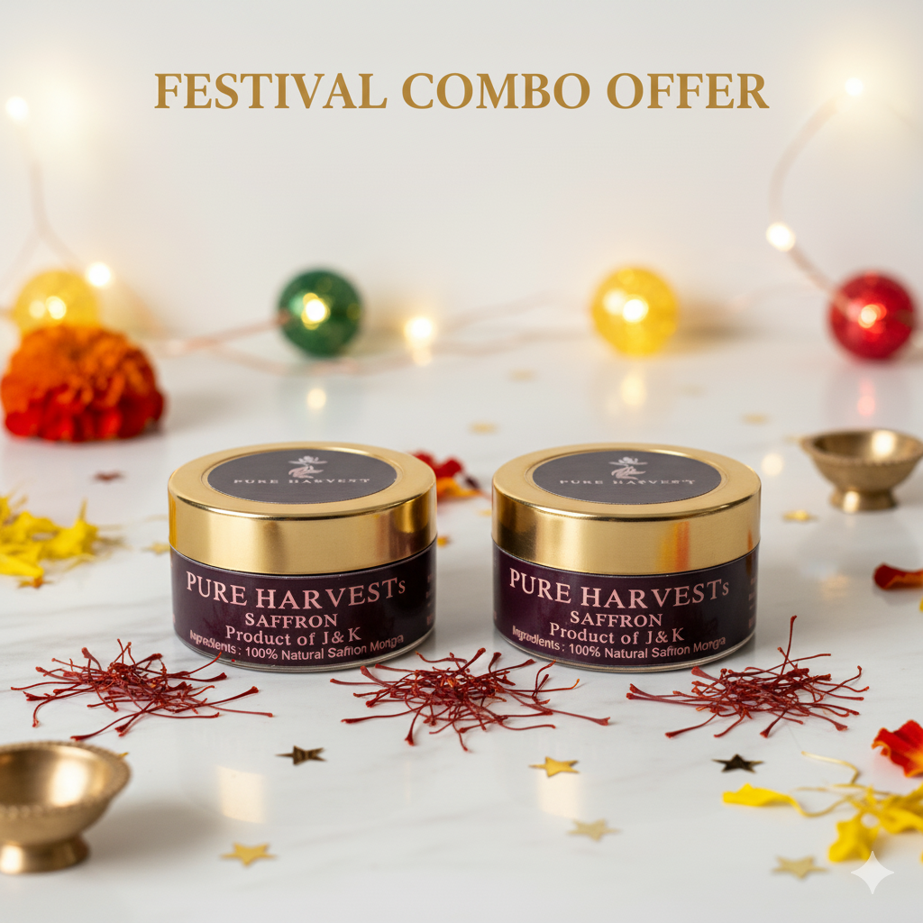 Kashmiri Mogra Saffron Combo (1g each)